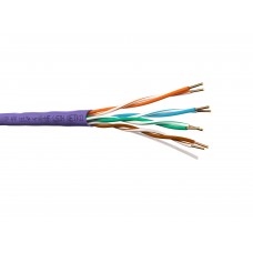 52440 Кабель U/UTP4 cat.5e NETKO /4 пары 24 AWG BC / 305м / нг(А)-HF LSZH - малодымный, не содержащий галогенов, фиолетовый, одножильный СКС, FLUKE TEST