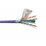 53961 Кабель F/UTP4 (FTP4) cat.6a NETKO /4 пары 23 AWG BC/ 305м / с крестовиной /нг(А)-HF LSZH - малодымный, не содержащий галогенов, фиолетовый, одножильный СКС, FLUKE TEST