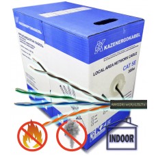 56325 Кабель KAZENERGOKABEL U/UTP Cat 5e, PVC, 4x2x0,52 (AWG 24), 305м., нг(А)-LSLTx, серый ЗАКАЗ