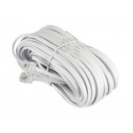 52216 Удлинитель телефонный (6р4с) 15 метров / белый, блистер, Netko РАСПРОДАЖА