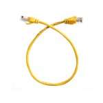 57096 Патч-корд Technolink UTP4 cat 5e, 0,5м, ВС, LSZH, желтый, литой коннектор
