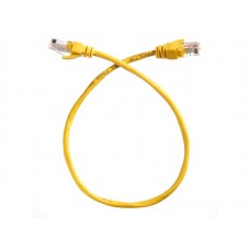 57096 Патч-корд Technolink UTP4 cat 5e, 0,5м, ВС, LSZH, желтый, литой коннектор
