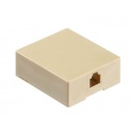 55382 Розетка телефонная внешняя / 1 порт RJ-11(8p4c) / 4 контактная, бежевая, Netko РАСПРОДАЖА