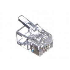 51034 Коннектор RJ-9 Netko (4p4c), для телефонных трубок (нож с 2-мя зубцами), 100шт.