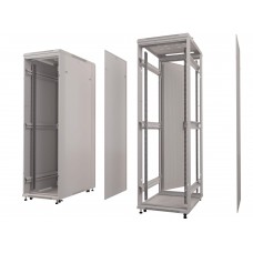65162 Шкаф напольный 42U серия Expert (600х800х2050), напольный, БЕЗ ПЕРЕДНЕЙ ДВЕРИ, серый, разобранный Netko (упакован в 3 коробки)