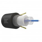 65965 КОСТРОМАКАБЕЛЬ КОС-ОКД-1х657-нг(А)-HF-Т/Н-1кН Дроп-кабель круглый, с центральной трубкой, усилен стеклонитями, 1 волокно, SM 9/125, G.657.A1, нг(А)-HF, 1 кН