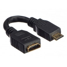 52638 Переходник гнездо HDMI- штекер miniHDMI 10 см в блистере, Netko РАСПРОДАЖА