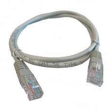 57106 Патч-корд Technolink UTP4 cat 5e, 1,0м, ВС, LSZH, серый, литой коннектор (упак 10)