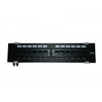 54423 Патч-панель настенная MINI, UTP, 10, 12 портов RJ45, cat.5е, 1U, Dual Type, L (Акция т/к)