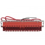 51510 Плинт заземления неразмыкаемый, ABS, 10 пар, металлические контакты, нумерация (0-9), красный Netko