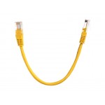 57089 Патч-корд Technolink UTP4 cat 5e, 0,25м, ВС, LSZH, желтый, литой коннектор