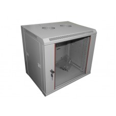 54498 Шкаф настенный 15U серия WM (570х600х770), передняя дверь стекло, разборный, серый Netko