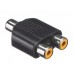 51719 Переходник гнездо RCA - 2 гнезда RCA, Netko