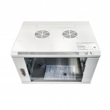 60185 Шкаф настенный 6U серия WMA (Wall Maestro) (600х450х370), передняя дверь стекло, собранный, серый Netko А