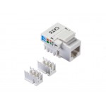 54111 Модуль Keystone неэкранированный, RJ-45, cat.6, 90°, 110/Krone тип, под инструмент, белый