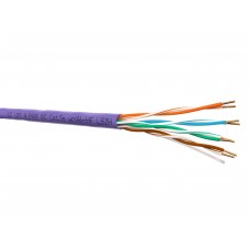 54445 Кабель LC UTP4 cat.5е, одножильный / 305м / Cu / нг(А)-HF LSZH - малодымный, не содержащий галогенов, фиолетовый