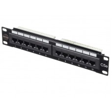 51957 Патч-панель UTP, 10, 12 портов RJ45, cat.5е, 1U, Dual Type, Netko СКС, J