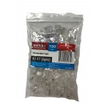 56876 Коннектор RJ-11 Netko (6p4c), (нож с 2-мя зубцами), 100шт. A