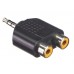52242 Переходник 2 гнезда RCA - штекер 3,5 стерео, Netko