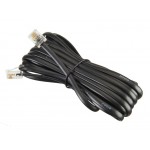 51182 Удлинитель телефонный (6р4с) 5 метров / черный, Netko