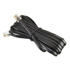 51182 Удлинитель телефонный (6р4с) 5 метров / черный, Netko