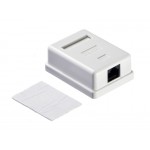 52444 Розетка компьютерная внешняя на плате 1xRJ45, неэкран, cat.5e, Krone тип, белая