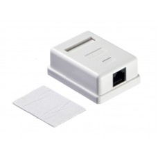 52444 Розетка компьютерная внешняя на плате 1xRJ45, неэкран, cat.5e, Krone тип, белая