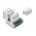 51049 Модуль Keystone неэкранированный, RJ-11 (6p4c), 110/Krone тип, 90°, под инструмент, белый, Netko