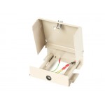 54590 Коробка распределительная на 3 (макс d кабеля 10мм) плинта металлическая (12*13,5*7см), замок