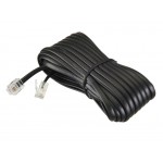 51247 Удлинитель телефонный (6р4с) 7 метров / черный, Netko