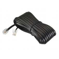 51247 Удлинитель телефонный (6р4с) 7 метров / черный, Netko