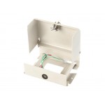 54589 Коробка распределительная на 2 (макс d кабеля 10мм) плинта металлическая (9,5*13,5*7,5см), замок