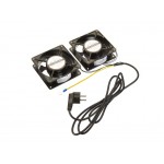 53524 Вентилятор RAL1238S1, рама 120х120х38, подшипник скольжения, 220 В 15 Вт x 2шт, (2 вент с кабелем и вилкой) Netko