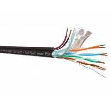 55255 Кабель LC FTP4 cat.5, одножильный / экранированный / 200м / CCA / + кабель питания 2x0.75мм2 CCA многожильный/ для наружных работ