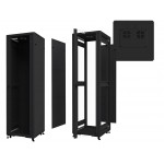 56753 Шкаф напольный 32U серия TA (600х600х1577), передняя дверь стекло, черный, разобранный Netko (упакован в 2 коробки)