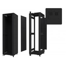 56753 Шкаф напольный 32U серия TA (600х600х1577), передняя дверь стекло, черный, разобранный Netko (упакован в 2 коробки)