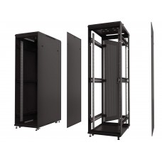 65157 Шкаф напольный 42U серия Expert (600х1000х2050), напольный, БЕЗ ПЕРЕДНЕЙ ДВЕРИ, чёрный, разобранный Netko (упакован в 3 коробки)