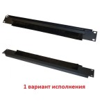 51649 Кабельный органайзер 19, 1U, металлический, щетка, черный S РАСПРОДАЖА