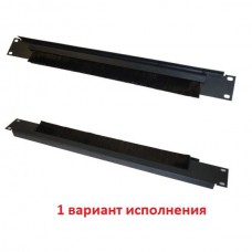 51649 Кабельный органайзер 19, 1U, металлический, щетка, черный S РАСПРОДАЖА