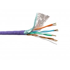 54044 Кабель F/UTP 4 (FTP4) cat.5e NETKO /4 пары 24 AWG BC / экранированный / 305м / нг(А)-HF LSZH - малодымный, не содержащий галогенов, фиолетовый, одножильный СКС, FLUKE TEST