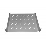 55287 Полка консольная 2U, глубина 370, без крепежа, серая