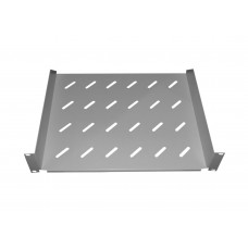 55287 Полка консольная 2U, глубина 370, без крепежа, серая