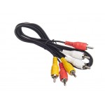 51679 Шнур аудио-видео: 3RCA-3RCA ( длина 1.2 м, литой), Netko