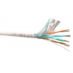 53347 Кабель LC SFTP4 cat.5е, одножильный / экранированный + оплетка / 305м / Cu