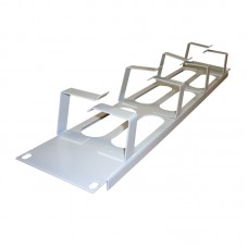 55908 Кабельный органайзер 19, 2U, металлический, 4 металл. кольца, серый М