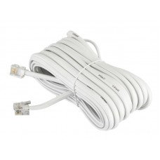 51184 Удлинитель телефонный (6р4с) 10 метров / белый, Netko