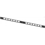 56192 Кабельный органайзер 19, 42U, металлический, вертикального типа, черный М (аналог 55179)