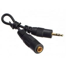 52564 Переходник гнездо 3,5 мм стерео - штекер 2,5 мм стерео, прямой, шнур 10 см, позолоченные контакты, Netko