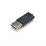 56904 Переходник штекер Type-C - гнездо micro USB, Netko, черный