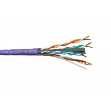 54194 Кабель U/UTP4 cat.6 NETKO /4 пары 23 AWG BC / 305м / с крестовиной / нг(А)-HF LSZH - малодымный, не содержащий галогенов, фиолетовый, одножильный СКС, FLUKE TEST